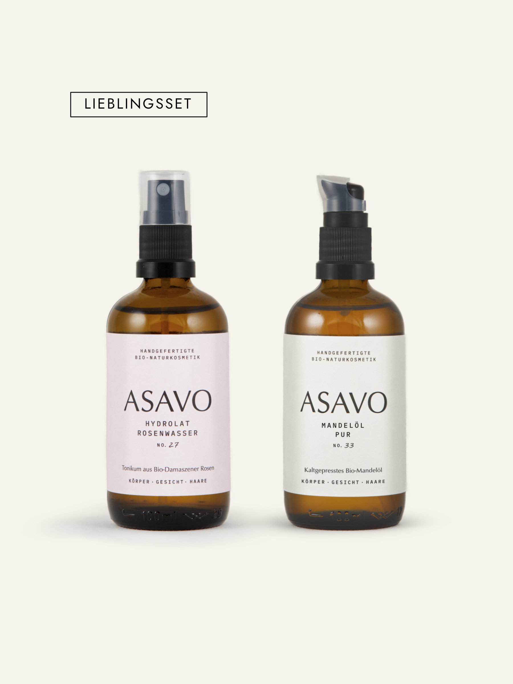 ASAVO Set Rosenwasser, Mandelöl