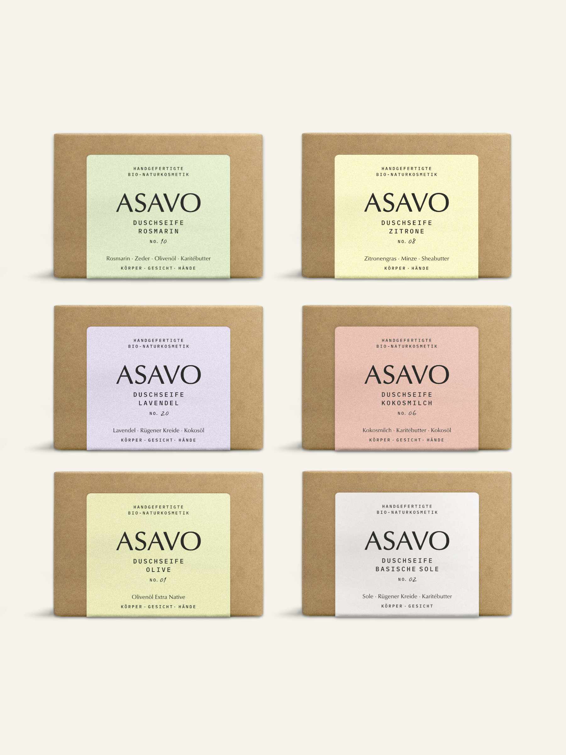 ASAVO Naturseifen alle 6