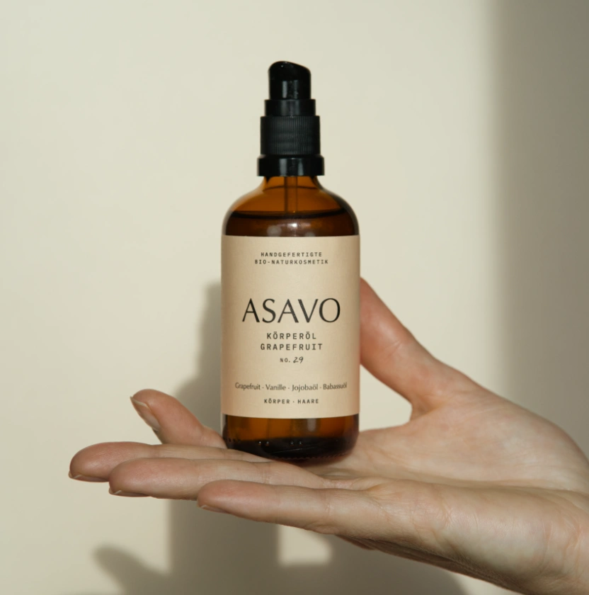 ASAVO Körperöl Grapefruit anwenden