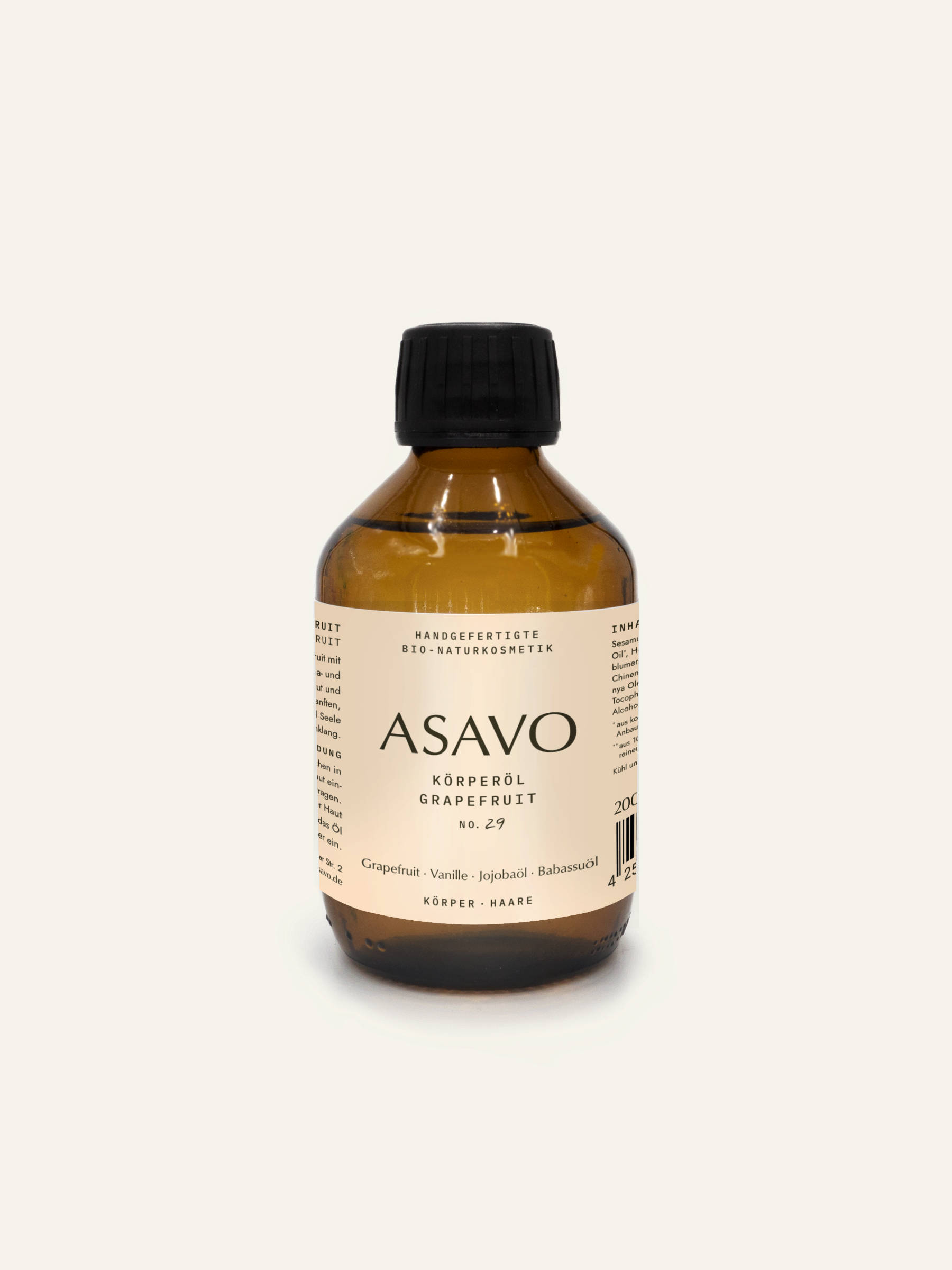 ASAVO Körperöl Grapefruit No 29, 200 ml